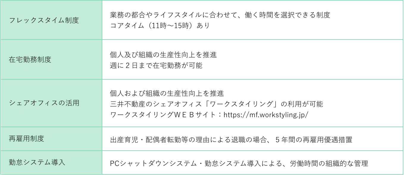 ワークライフバランスの推進